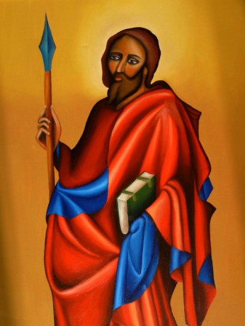 Pseudogotická malba svatého Tomáše